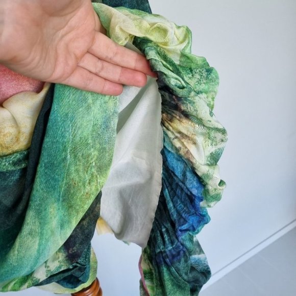 Jean Paul Berlin Multicolour Cotton Bubble Hem A-line Dress Size 10 - Picture 5 of 7